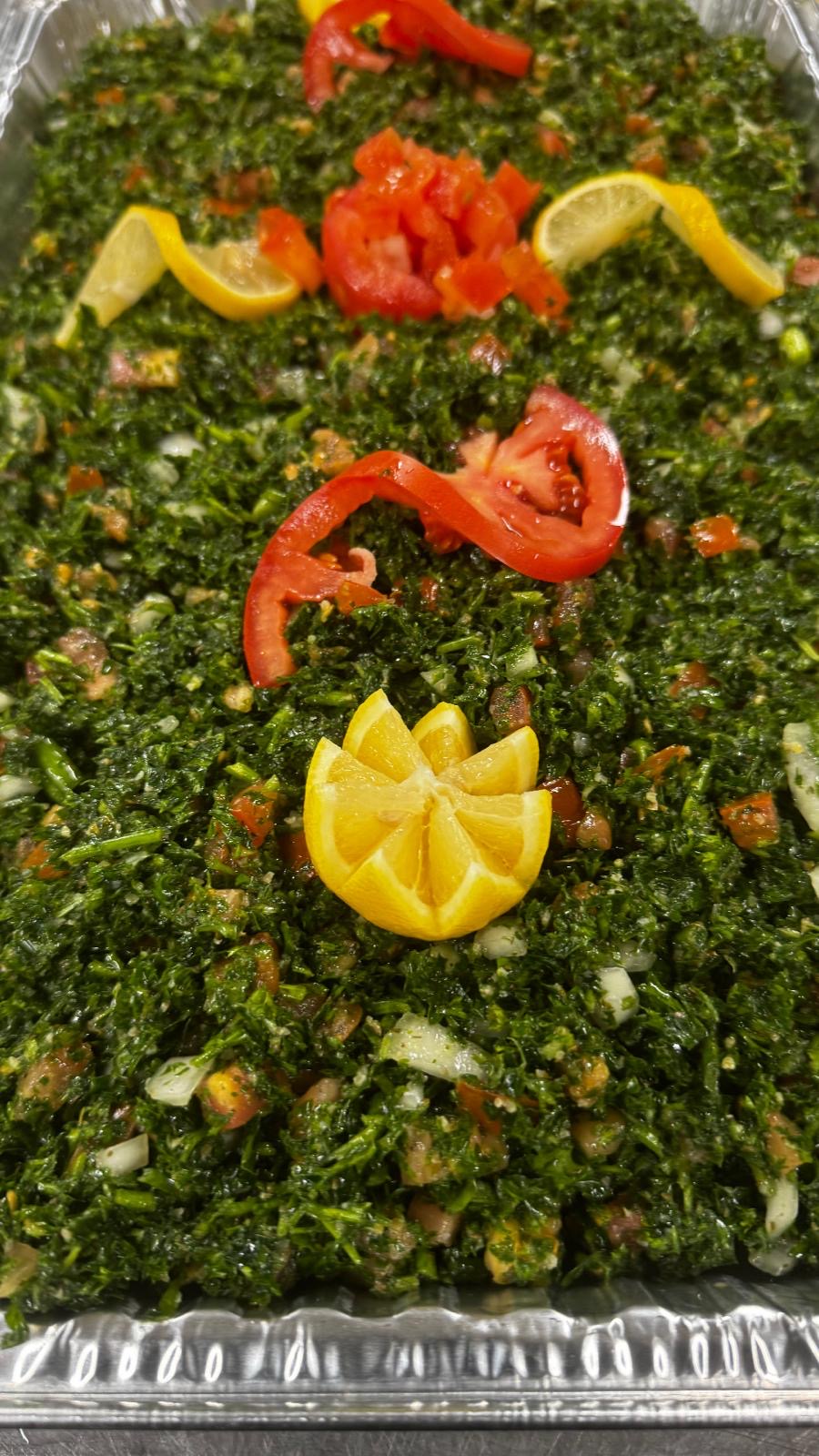 Fresh tabbouleh with lemon