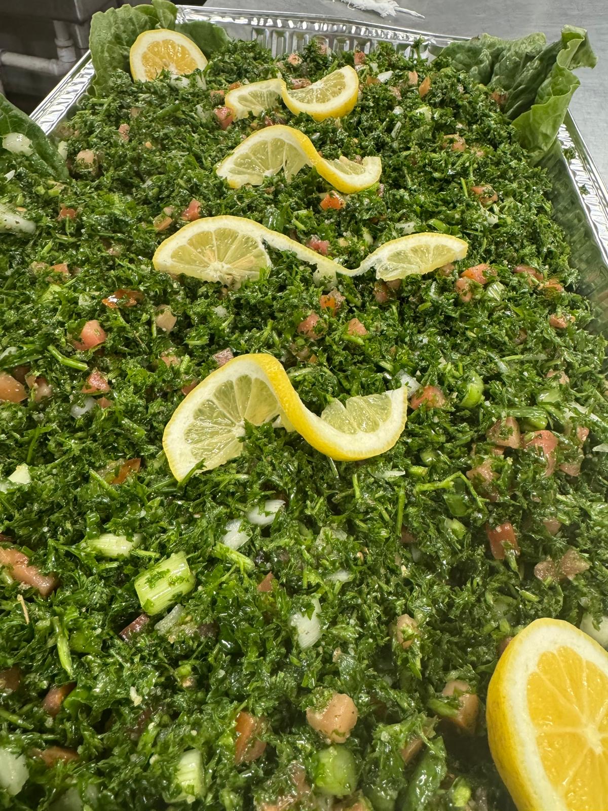 Tabbouleh catering tray